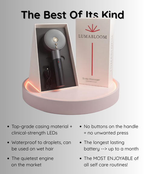 LumaBloom Red Light Therapy Scalp Massager