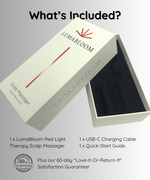 LumaBloom Red Light Therapy Scalp Massager